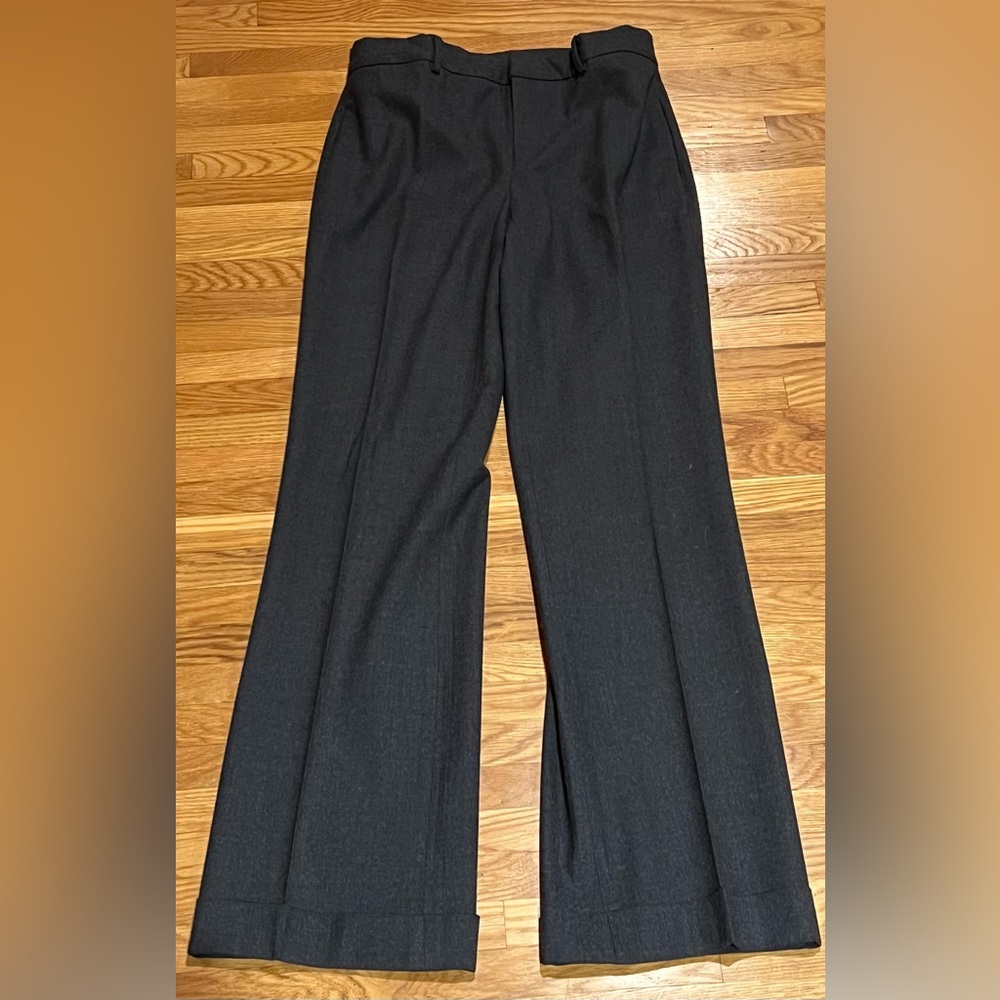 Ralph‎ Lauren Women’s Gray Wool Cuffed Trouser Pants Business Career Size 2